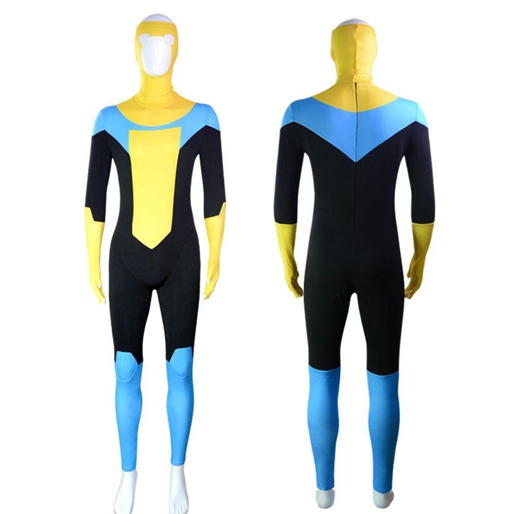Mark Grayson Invincible Costume Bodysuit Zentai Hero Cloak Cosplay