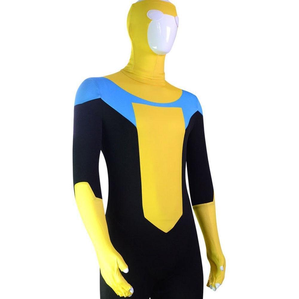 Mark Grayson Invincible Costume Bodysuit Zentai Hero Cloak Cosplay