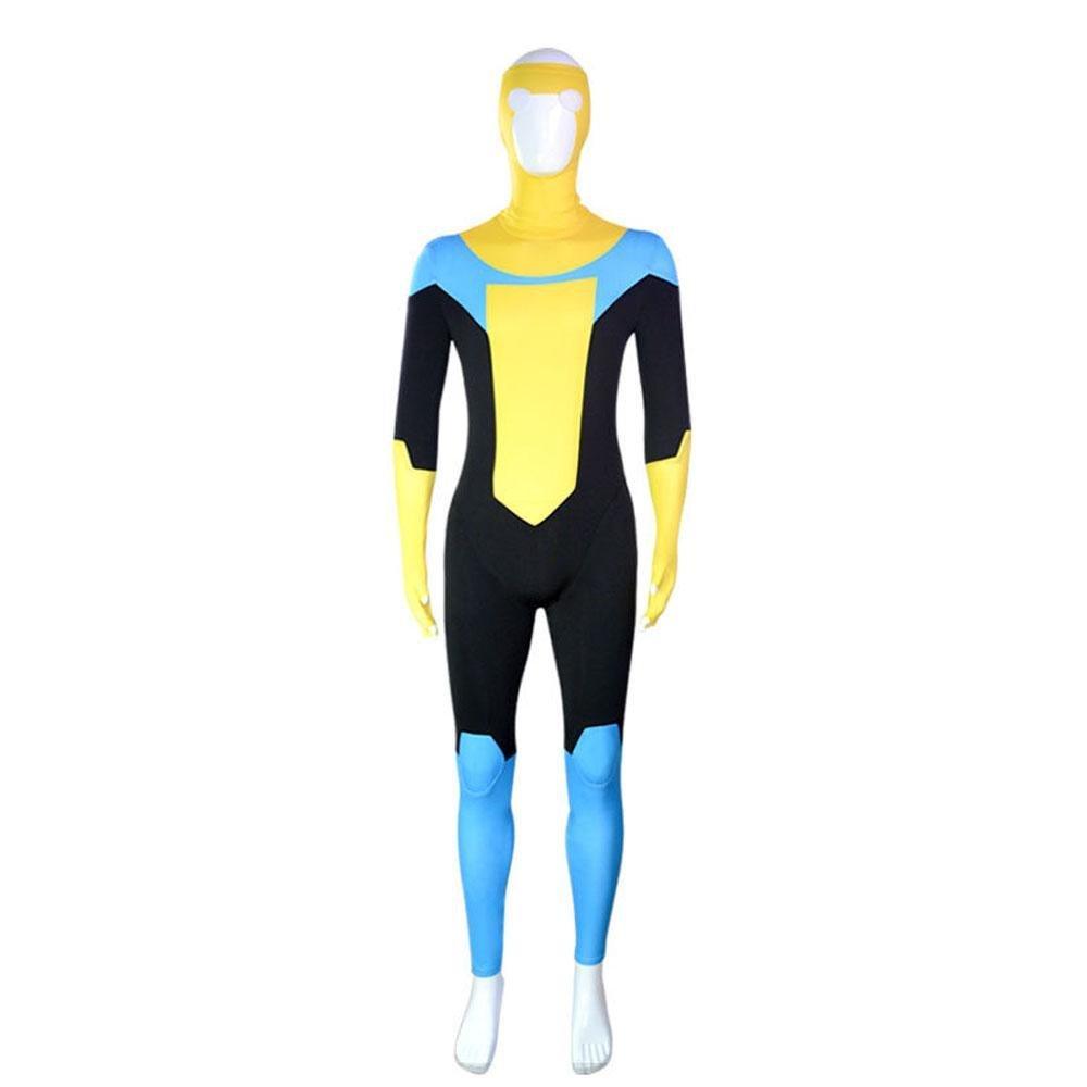 Mark Grayson Invincible Costume Bodysuit Zentai Hero Cloak Cosplay