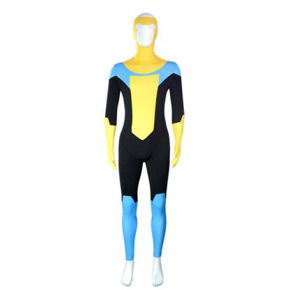 Mark Grayson Invincible Costume Bodysuit Zentai Hero Cloak Cosplay