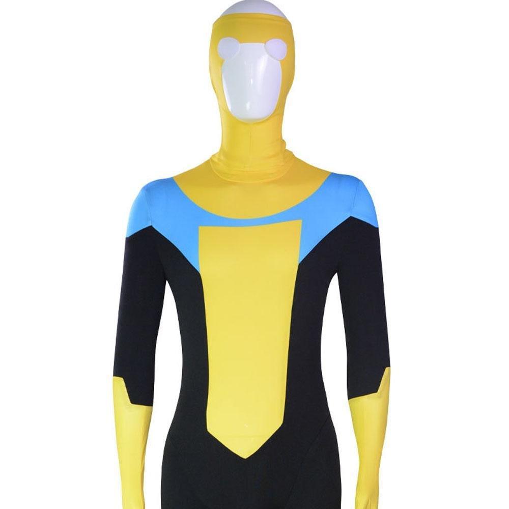 Mark Grayson Invincible Costume Bodysuit Zentai Hero Cloak Cosplay