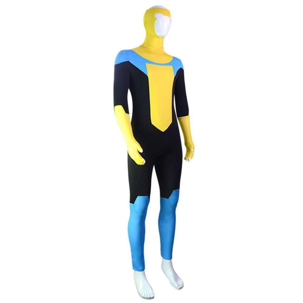Mark Grayson Invincible Costume Bodysuit Zentai Hero Cloak Cosplay