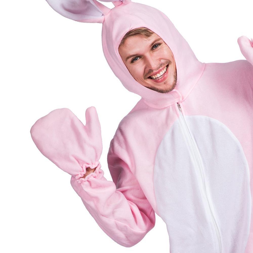 Pink Rabbit Adult Animal Kigurumi Cosplay Easter Bunny Costume