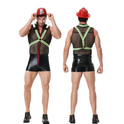 Stag Do Party Fancy Dress Costume Firemen Outfit for Men-Azurebuy