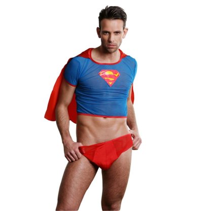 Stag Do Party Fancy Dress Costume Superman For Men-Azurebuy
