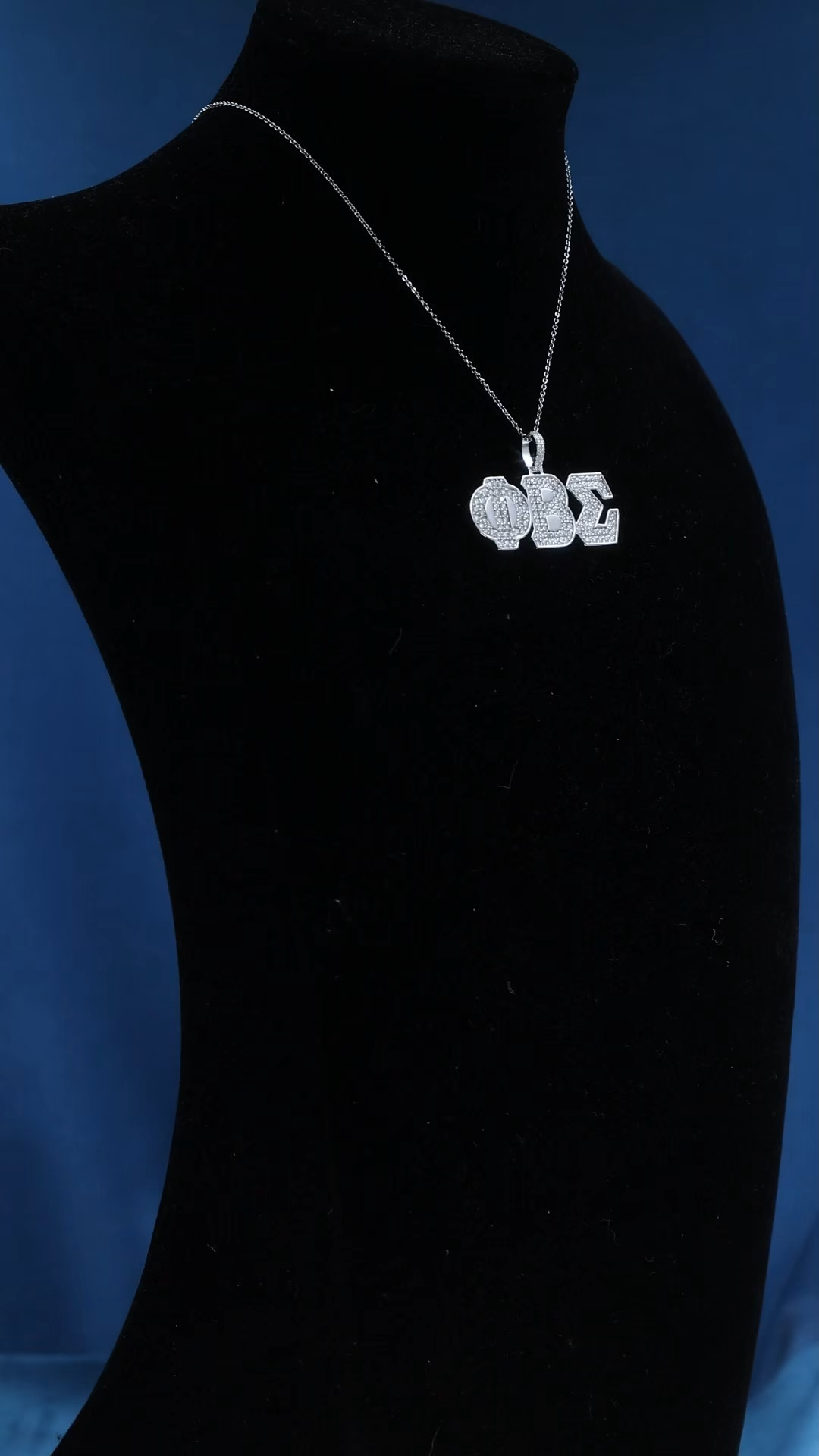 CUSTOM 2INCHES S925 SILVER ICED OUT D VVS MOISSANITE DIAMOND “OBE” LETTER RAPPER HIP HOP PENDANT 