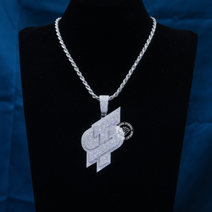 CUSTOM 3INCHES S925 SILVER ICED OUT D VVS MOISSANITE DIAMOND LETTERS PENDANT RAPPER HIP HOP PENDANT 