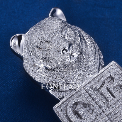 [Copy]CUSTOM 3INCHES S925 SILVER ICED OUT D VVS MOISSANITE DIAMOND LETTERS PENDANT RAPPER HIP HOP PENDANT 