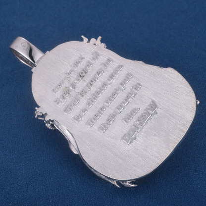 CUSTOM 3INCHES S925 SILVER ICED OUT D VVS MOISSANITE DIAMOND Jesus Pattern Christianity PENDANT