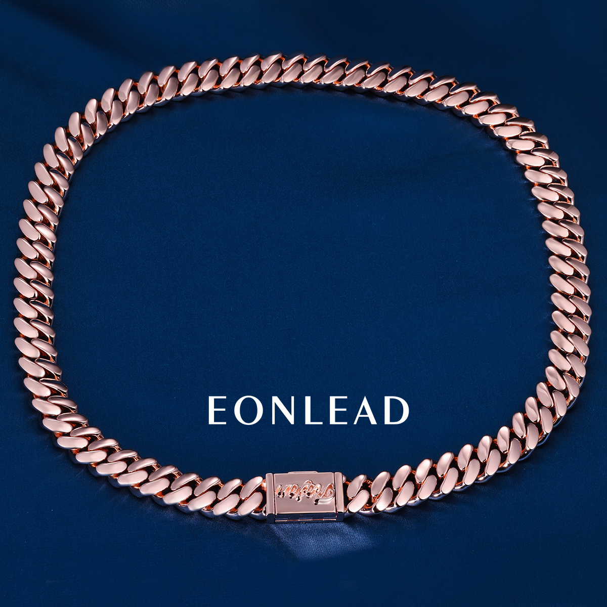 Custom 15mm 24inches S925 Solid Silver Rose Gold Plated Miami Cuban Link Chain Bracelet Necklace