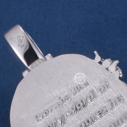 CUSTOM 3INCHES S925 SILVER ICED OUT D VVS MOISSANITE DIAMOND Jesus Pattern Christianity PENDANT