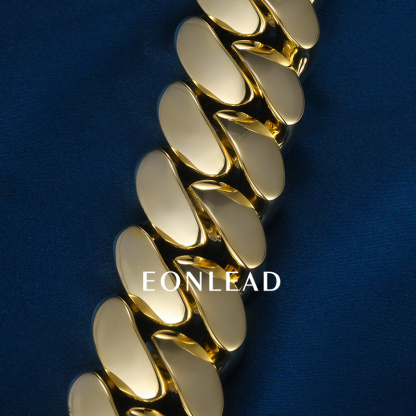 Custom 24mm 6-26inches S925 Silver Yellow Gold Plated D VVS Moissanite Diamond Cuban Chain Bracelet