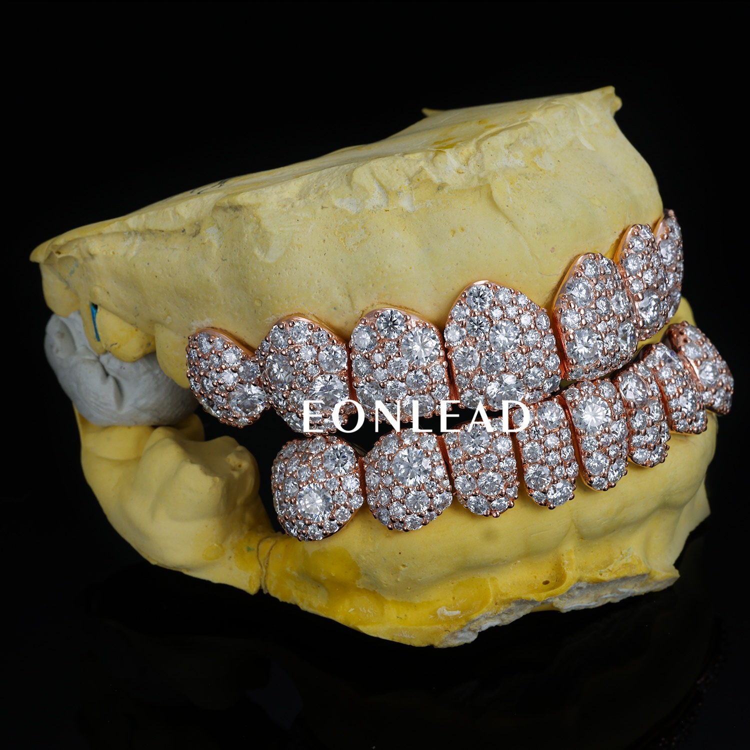 Custom Iced Out D VVS Moissanite Grillz Setting Honeymoon Jumbo Set 925 Silver Full Set Top Bottom Dental Teeth Grills Hip Hop Jewelry