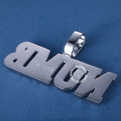 CUSTOM 3INCHES S925 SILVER ICED OUT D VVS MOISSANITE DIAMOND “NUMB” LETTER RAPPER HIP HOP PENDANT 