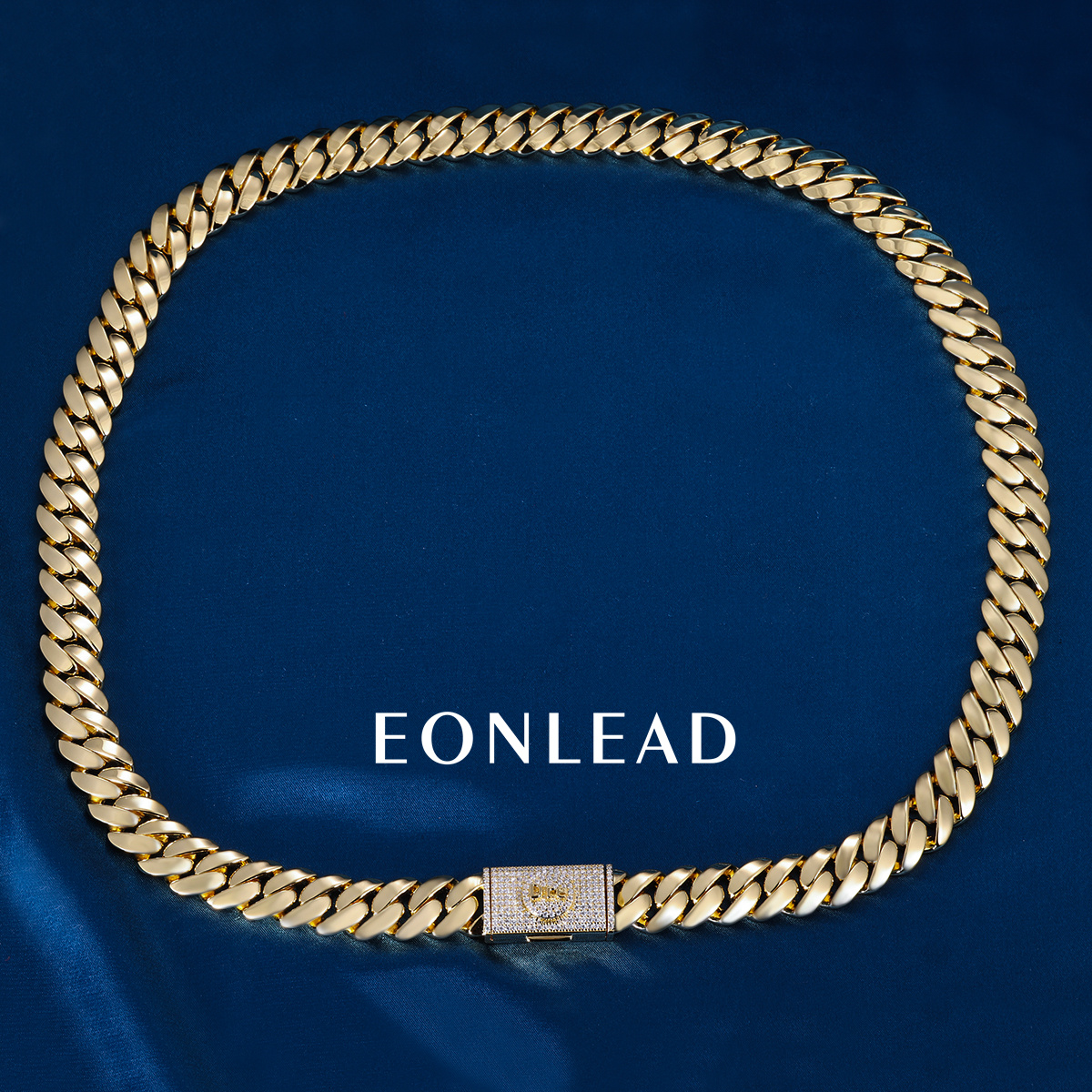 Custom 14mm 6-26inches S925 Silver Yellow Gold Plated D VVS Moissanite Diamond Clasp Cuban Chain Bracelet Necklace