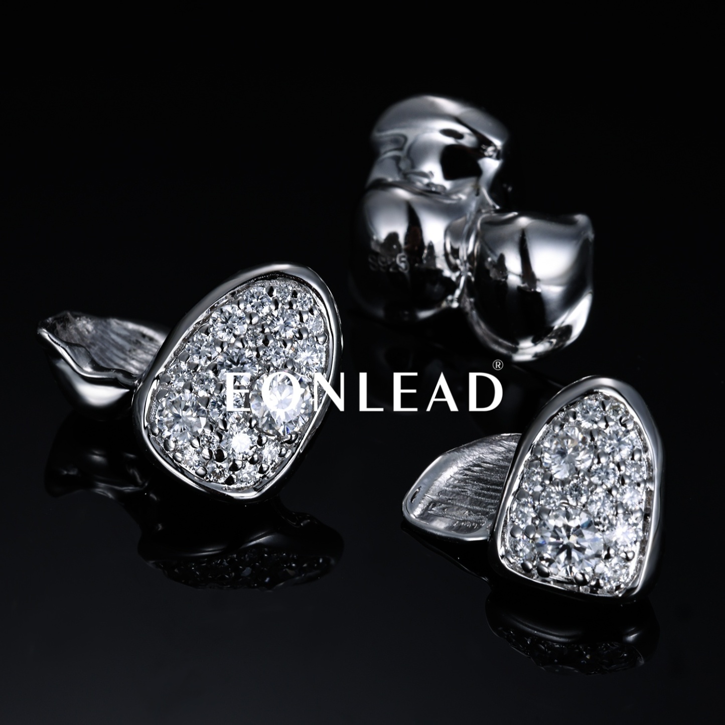 Custom 925 Silver 3 Teeth Galaxy Set Grillz Fully Paved Moissanite Lab Diamond Micro Pave Single Tooth Grills Minimalist Hip Hop Custom Dental Jewelry Rapper