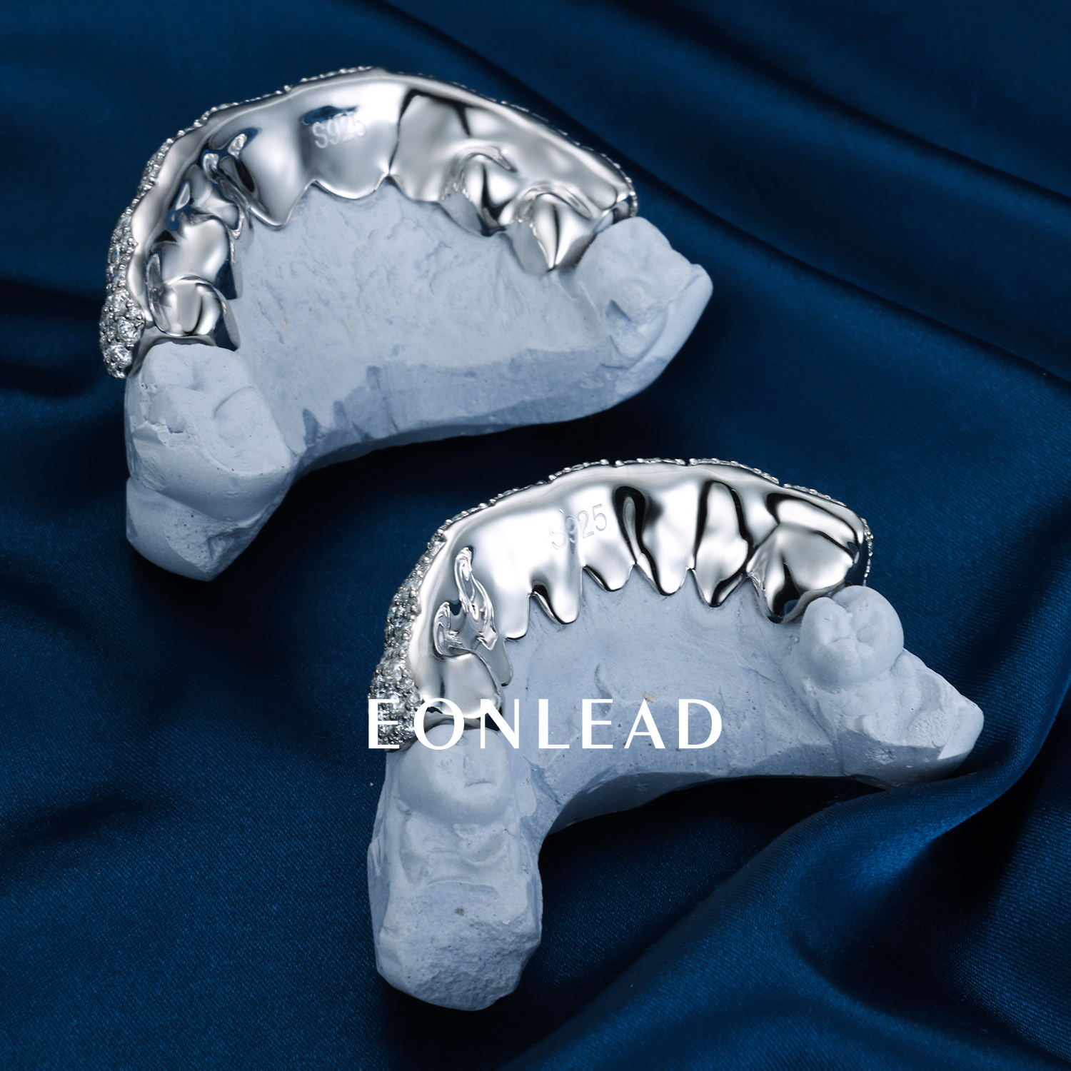 Custom Men Women TOP BOTTOM 2 4 6 8 10 Moissanite Lab Diamond Grillz Honeycomb S925 Silver 10K 18K 14K Solid Gold Teeth Grillz