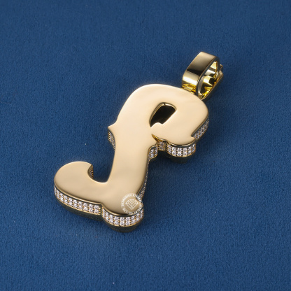 CUSTOM 2.5INCHES S925 SILVER YELLOW GOLD PALTED ICED OUT D VVS MOISSANITE DIAMOND “2” NUMBER RAPPER HIP HOP PENDANT 