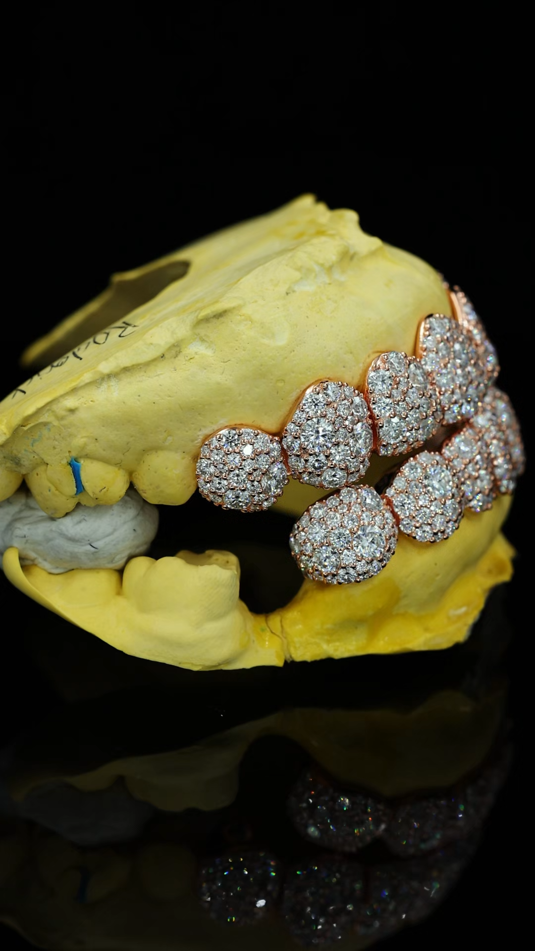 Custom Iced Out D VVS Moissanite Grillz Setting Honeymoon Jumbo Set 925 Silver Full Set Top Bottom Dental Teeth Grills Hip Hop Jewelry