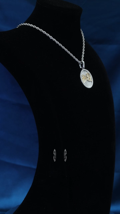 CUSTOM 1.4INCHES S925 SILVER ICED OUT D VVS MOISSANITE DIAMOND CIRCLE PENDANT RAPPER HIP HOP PENDANT 