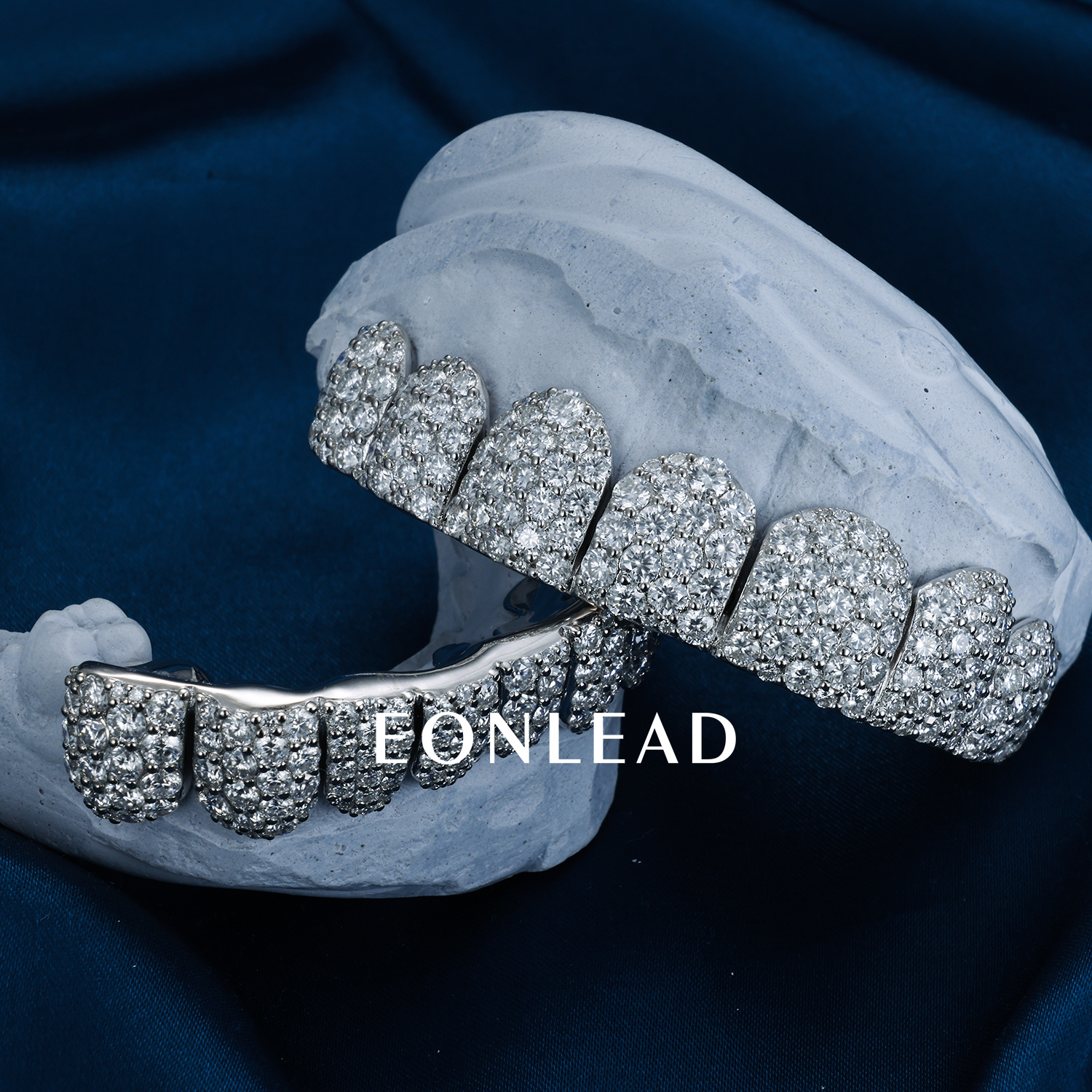 Custom Men Women TOP BOTTOM 2 4 6 8 10 Moissanite Lab Diamond Grillz Honeycomb S925 Silver 10K 18K 14K Solid Gold Teeth Grillz