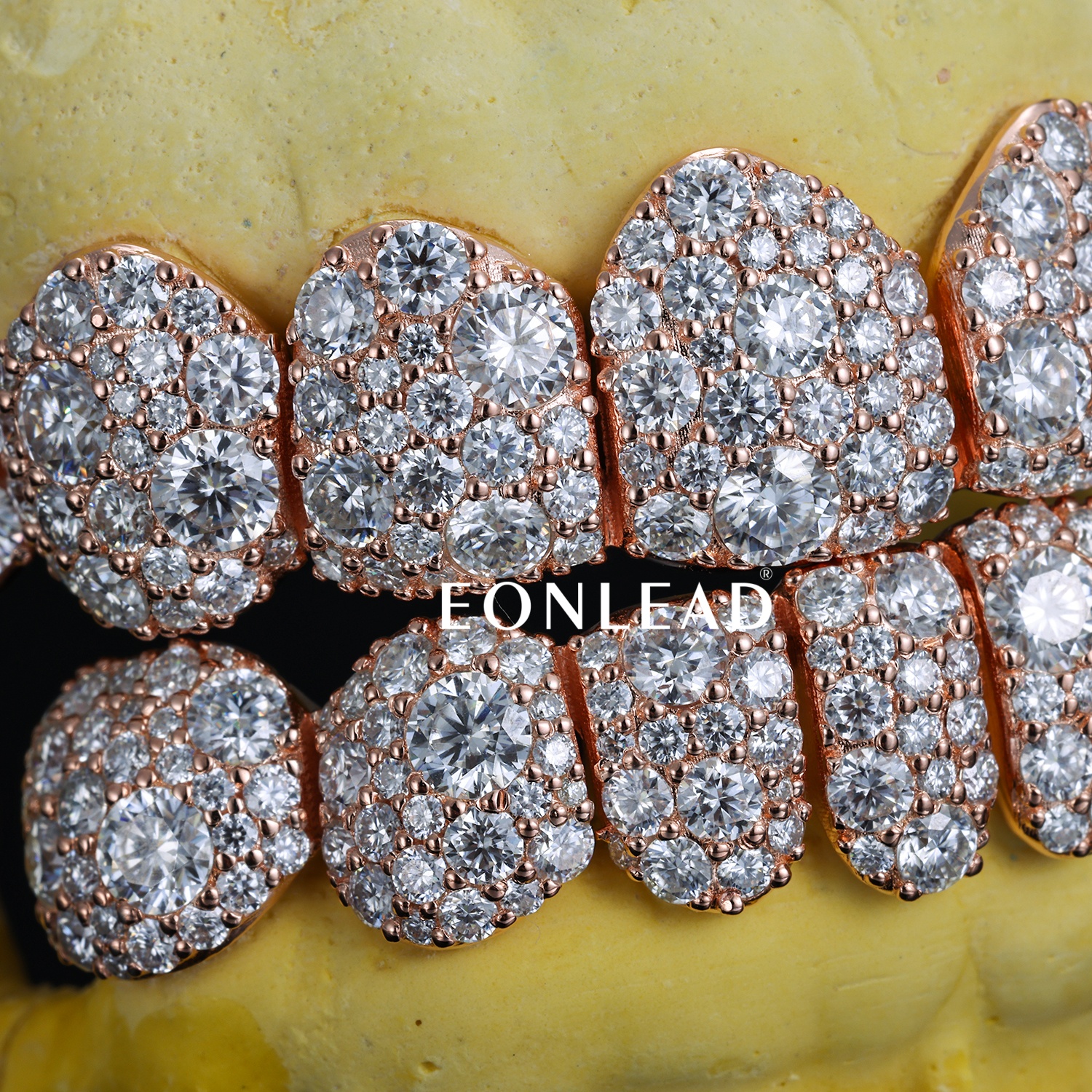 Custom Iced Out D VVS Moissanite Grillz Setting Honeymoon Jumbo Set 925 Silver Full Set Top Bottom Dental Teeth Grills Hip Hop Jewelry