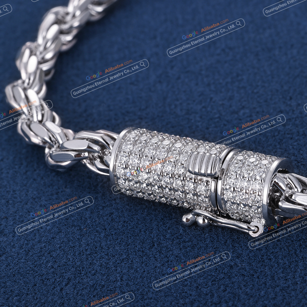 Custom 7.5Inches 5mm S925 Sterling Silver Rope Chain Bracelet