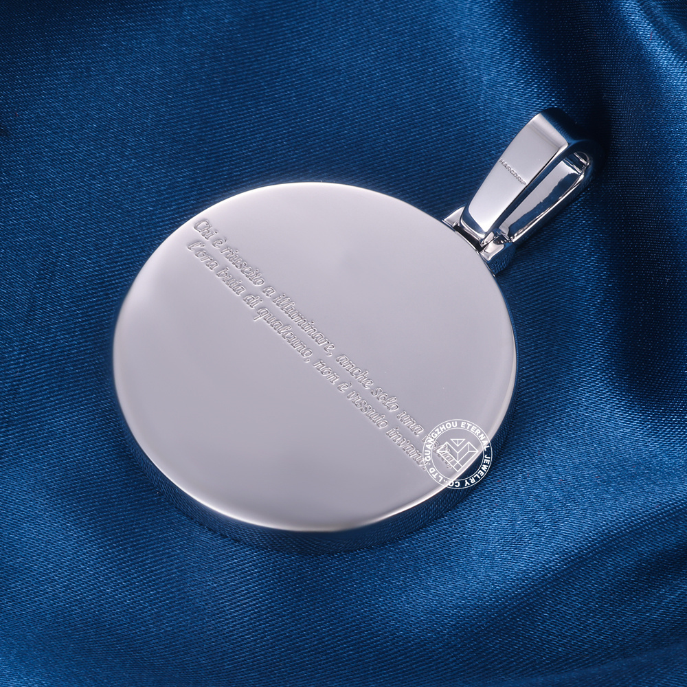 CUSTOM 1.4INCHES S925 SILVER ICED OUT D VVS MOISSANITE DIAMOND CIRCLE PENDANT RAPPER HIP HOP PENDANT 