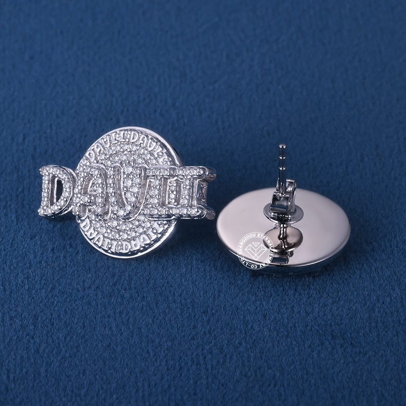 Custom 10K 14K 18K Solid Gold S925 Silver Iced Out Hiphop Horse Eye Cut D VVS Moissanite Women Men Earrings