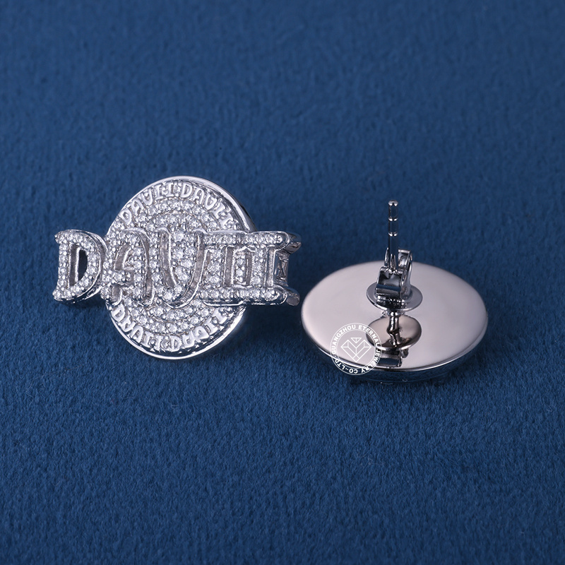 Custom 10K 14K 18K Solid Gold S925 Silver Iced Out Hiphop Horse Eye Cut D VVS Moissanite Women Men Earrings