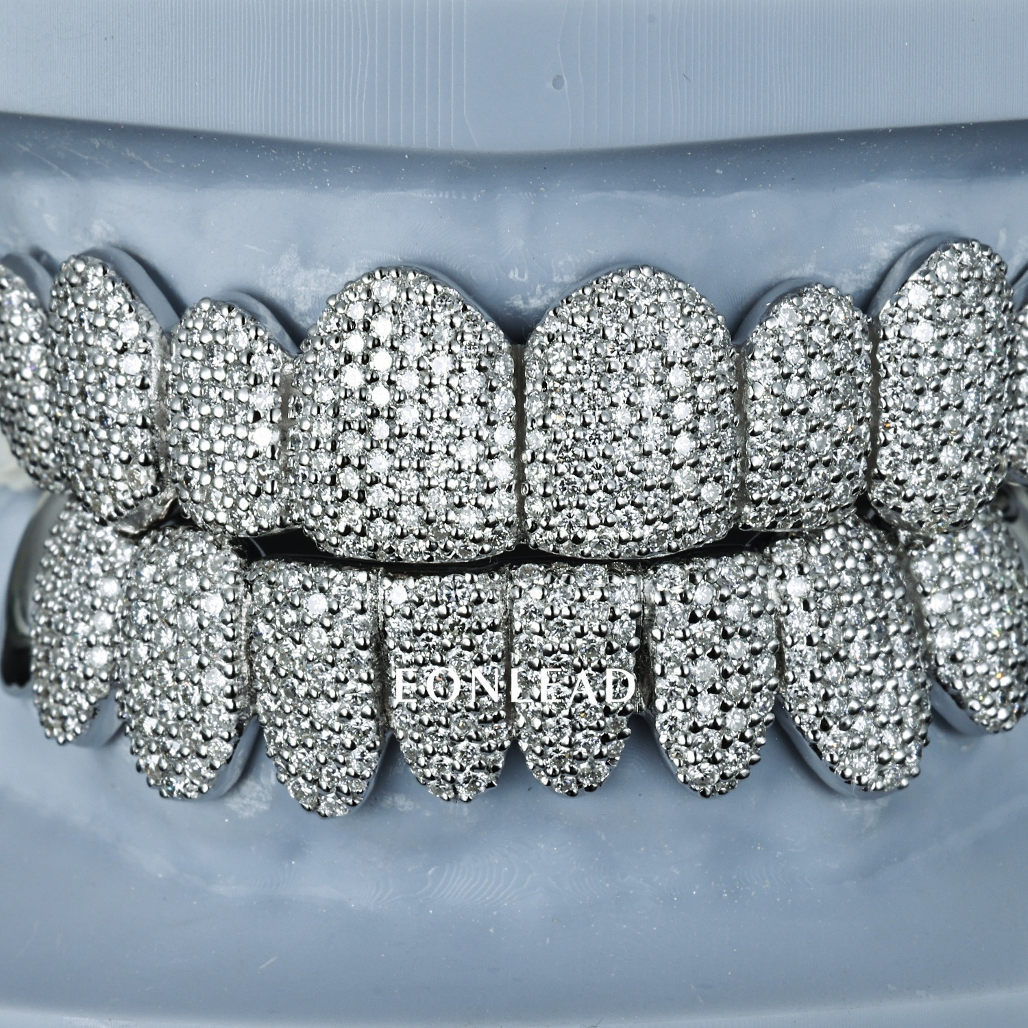 Custom Mixed Plain Cap & Full Pave VVS Moissanite Grillz Iced Out 925 Silver Real Solid Gold Top Bottom For Men Women