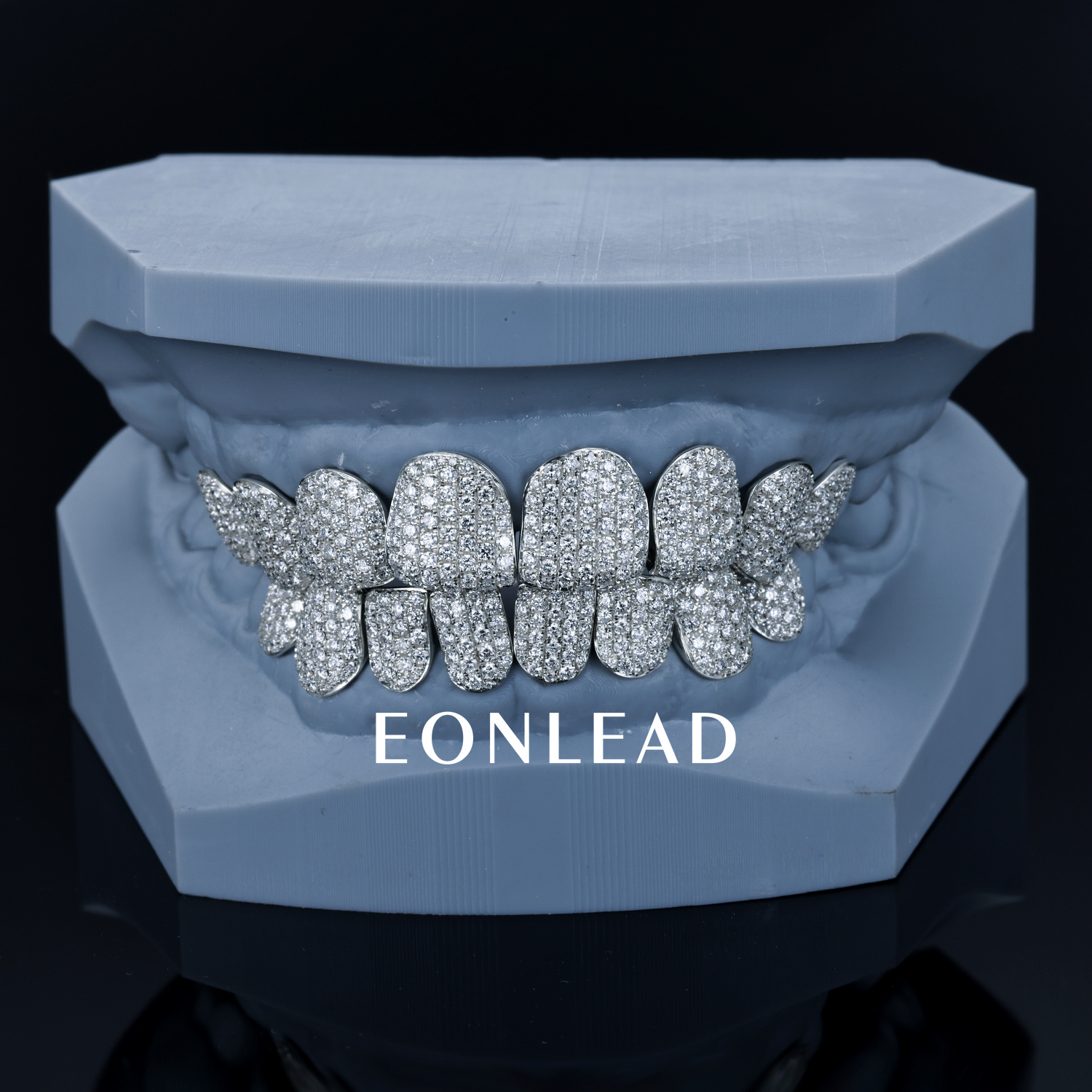 Custom Men Women Moissanite Lab Diamond Grillz Honeycomb S925 Silver 10K 18K 14K Solid White Gold Teeth Grillz