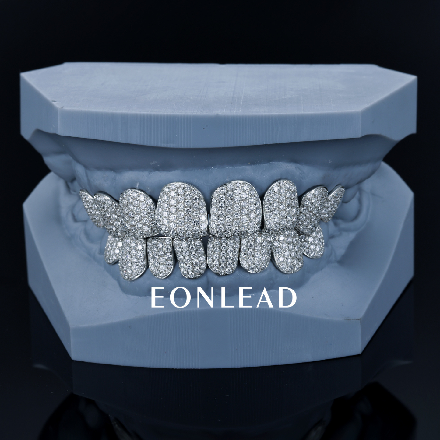 Custom Men Women Moissanite Lab Diamond Grillz Honeycomb S925 Silver 10K 18K 14K Solid White Gold Teeth Grillz