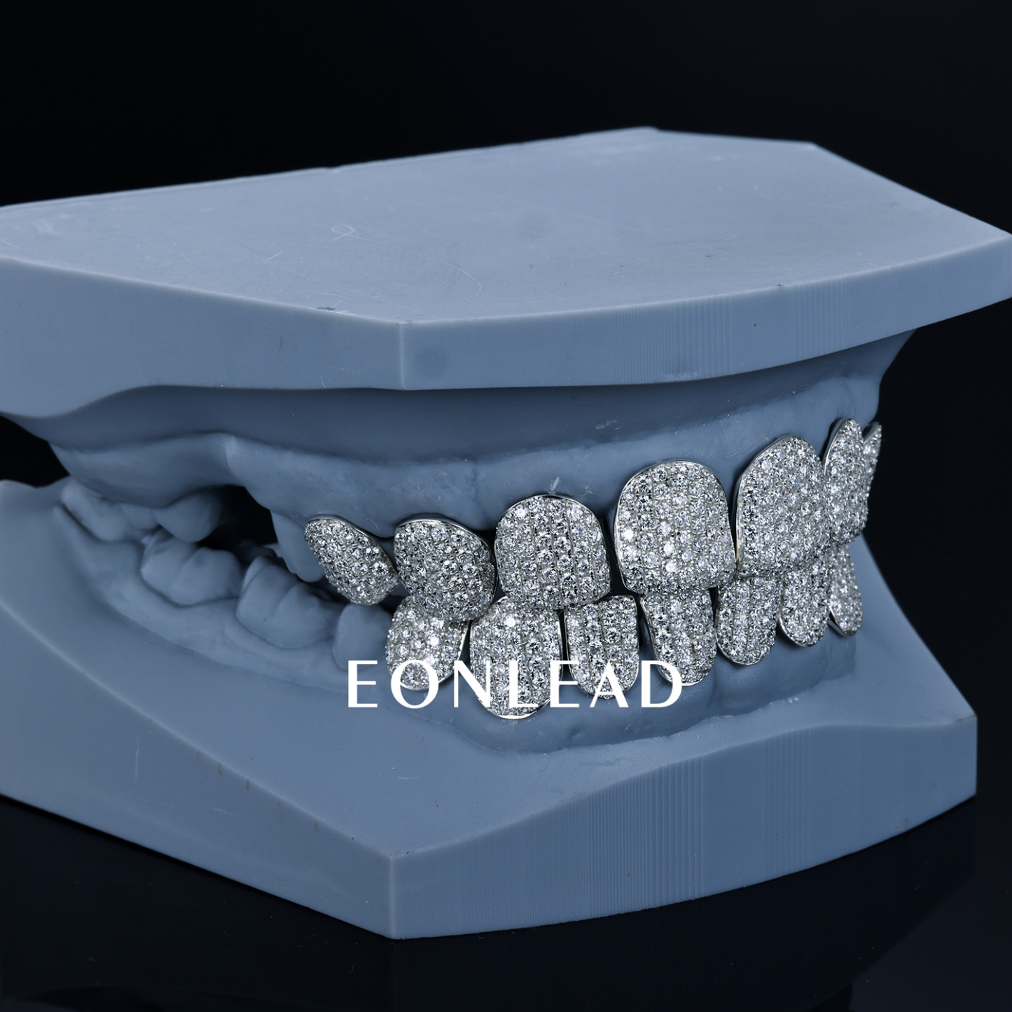 Custom Men Women Moissanite Lab Diamond Grillz Honeycomb S925 Silver 10K 18K 14K Solid White Gold Teeth Grillz