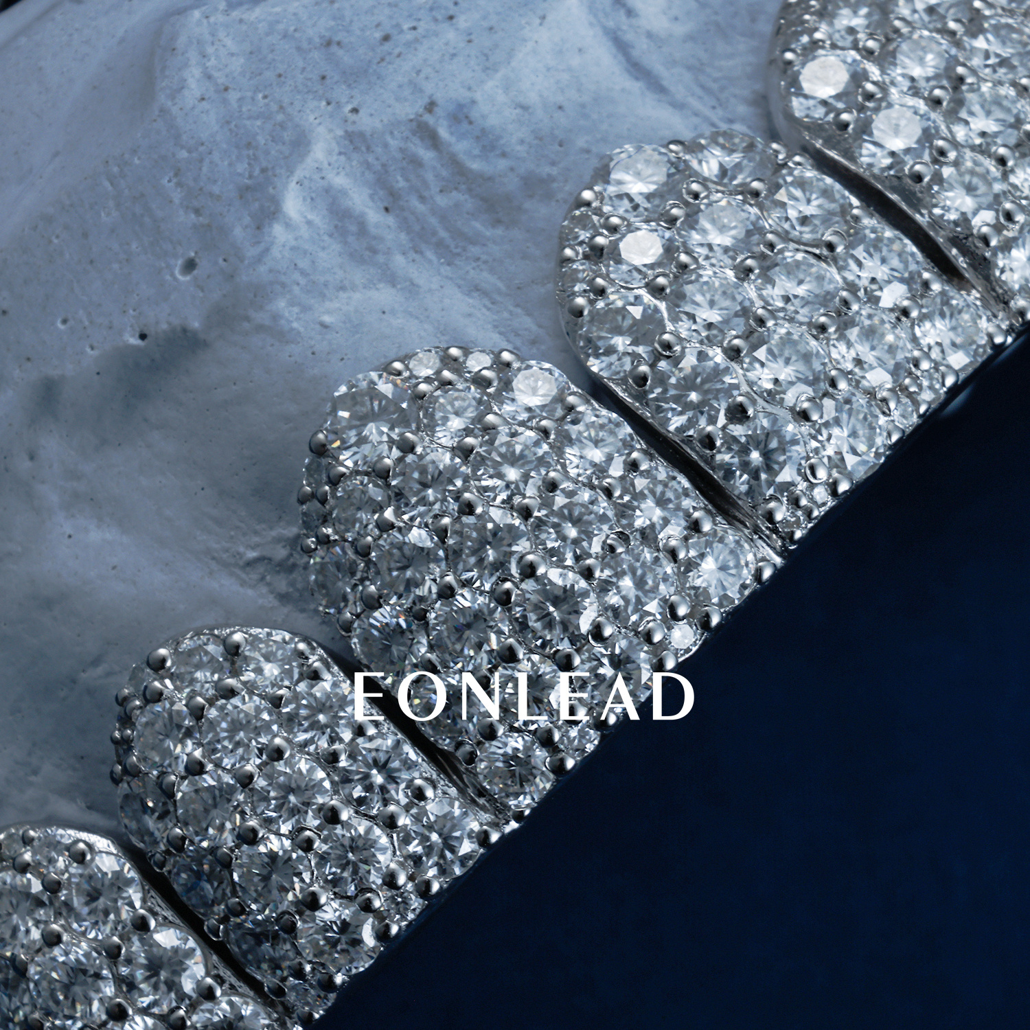 Custom Men Women TOP BOTTOM 2 4 6 8 10 Moissanite Lab Diamond Grillz Honeycomb S925 Silver 10K 18K 14K Solid Gold Teeth Grillz