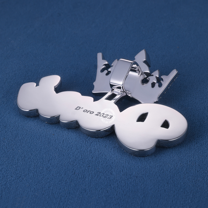 CUSTOM 3INCHES S925 SILVER ICED OUT D VVS MOISSANITE DIAMOND “Deni” LETTER RAPPER HIP HOP PENDANT 