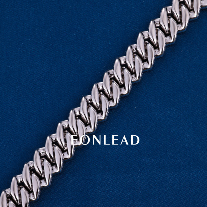 Custom 12mm 8inches S925 Silver Yellow Gold Plated D VVS Moissanite Diamond Cuban Chain Bracelet