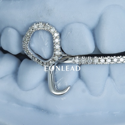 Custom 925 Silver Iced Out Hollow Frame Vampire Fangs Grillz Full Micro Pave Moissanite Lab Diamond Bar Lower Teeth Grills Hip Hop Jewelry For Men Women