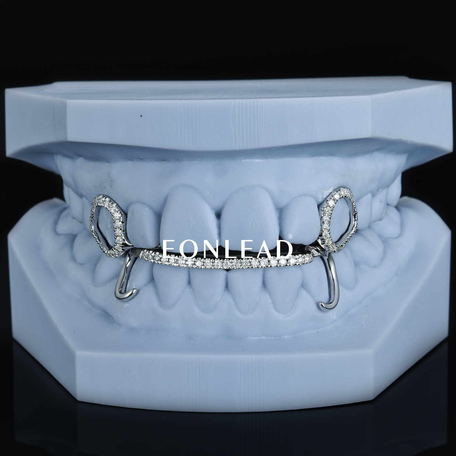 Custom 925 Silver Iced Out Hollow Frame Vampire Fangs Grillz Full Micro Pave Moissanite Lab Diamond Bar Lower Teeth Grills Hip Hop Jewelry For Men Women