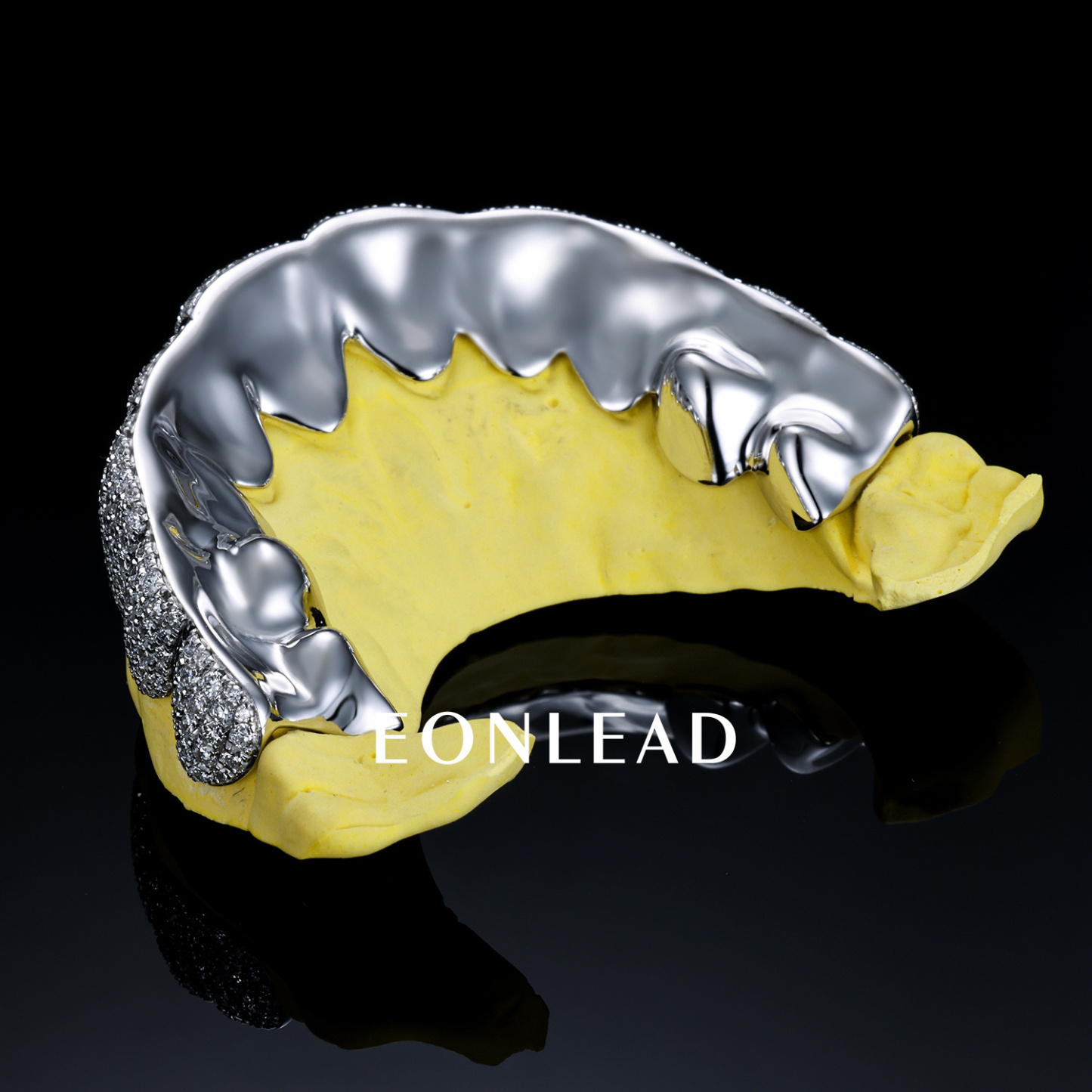 Custom Bottom 10 S925 Silver Lab Diamond Perm Cut 10k 14k 18k Solid Gold Iced Out Honeycomb Setting Teeth Grillz