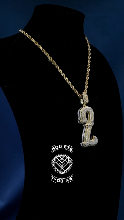 CUSTOM 2.5INCHES S925 SILVER YELLOW GOLD PALTED ICED OUT D VVS MOISSANITE DIAMOND “2” NUMBER RAPPER HIP HOP PENDANT 