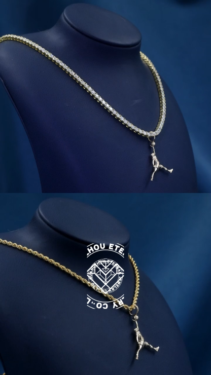 CUSTOM 1INCHES 14K SOLID GOLD JORDAN PENDANT FOR MEN OR WOMEN