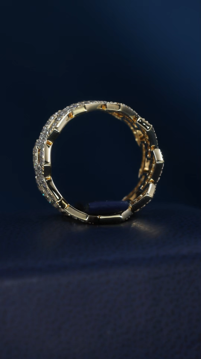 Custom Men S925 Silver 10K 14K 18K Solid Gold D VVS Round cut Moissanite Lab Grown Diamond iced out Hiphop Ring