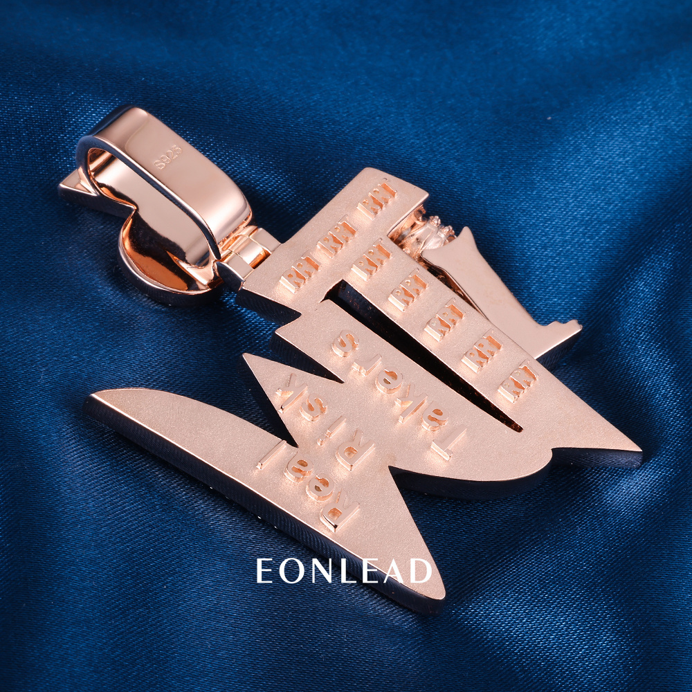 CUSTOM 1.6INCHES S925 SILVER Rose Gold Palted ICED OUT D VVS MOISSANITE DIAMOND “TW” LETTER RAPPER HIP HOP PENDANT 