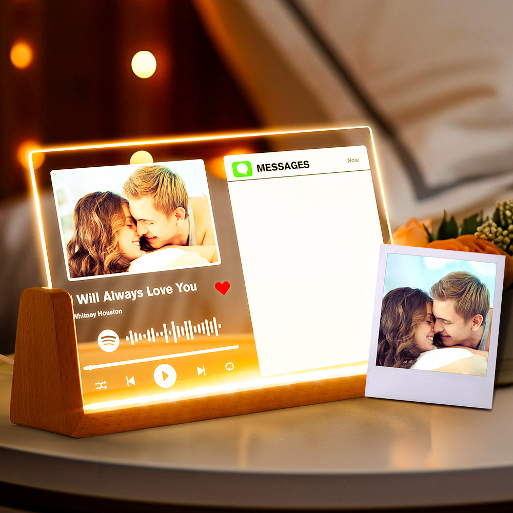 Lampe Spotify Personnalisée Plaque De Musique Personnalisée Avec Planche À Dessin Cadeaux Personnalisés Pour Elle