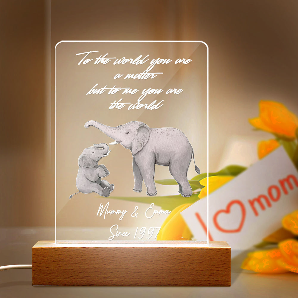 Lampe De Nuit En Acrylique Personnalisée Avec Nom, Un Joli Cadeau Pour Maman