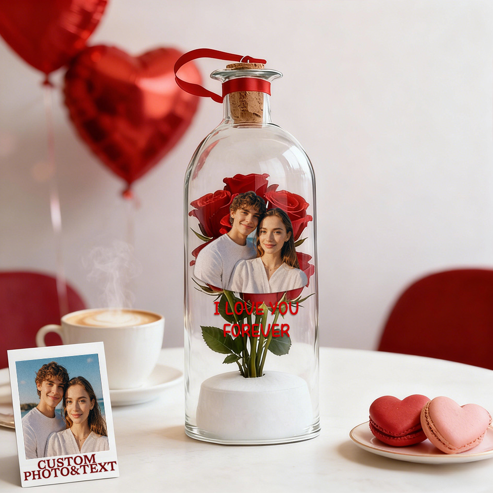 Bouteille De Roses Enregistrable Avec Message Personnalisé - Cadeau De Saint-valentin