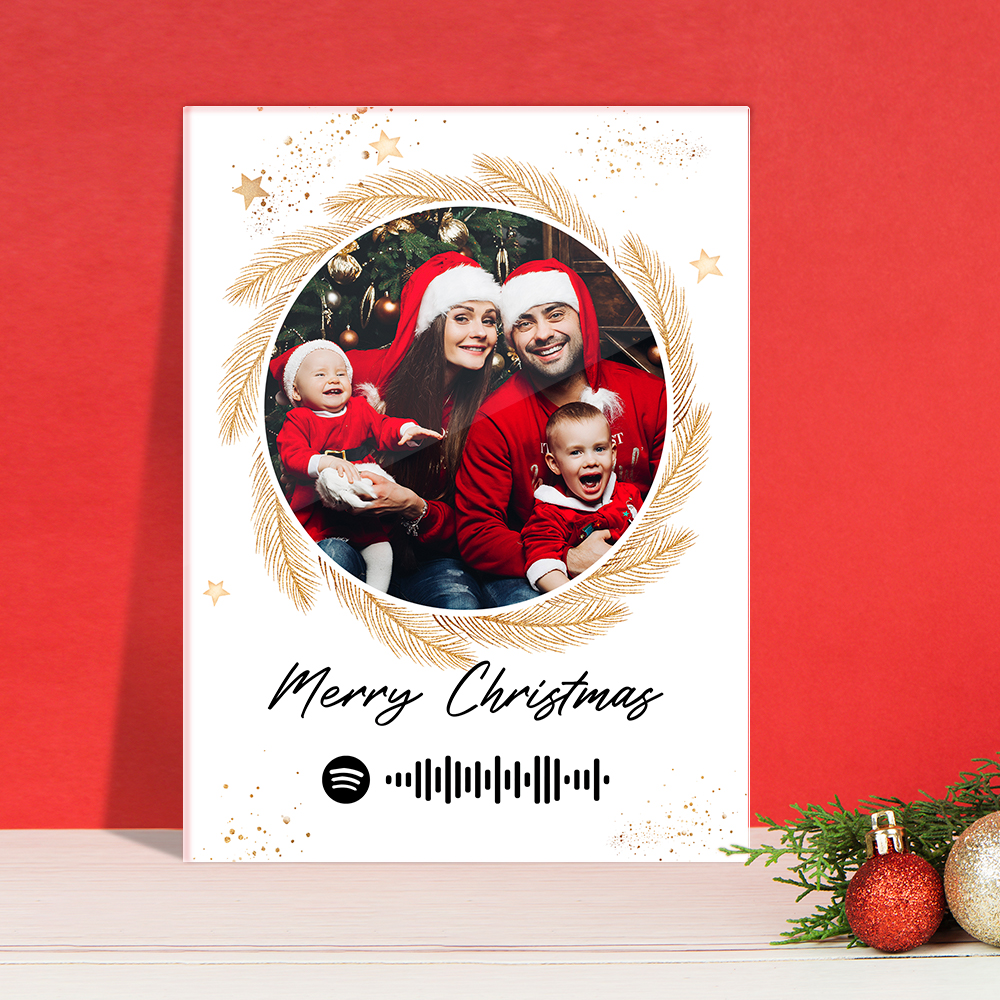 Cadeau De Noël Diy Photo Cadeau De Noël Personnalisé Scannable Spotify Code Plaque Cadeau De Noël