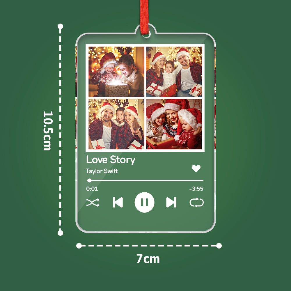 Ornement Acrylique Personnalisé Avec Code Spotify, Photos Personnalisées, Décoration De Noël, Cadeau Pour Elle
