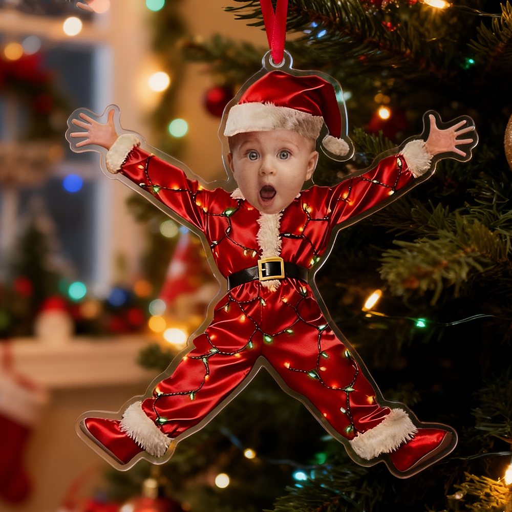 Décoration De Noël Personnalisée Avec Photo Du Père Noël, Décoration De Noël Amusante, Décoration De Noël En Costume De Père Noël, Décoration De Noël Pour Enfants - 